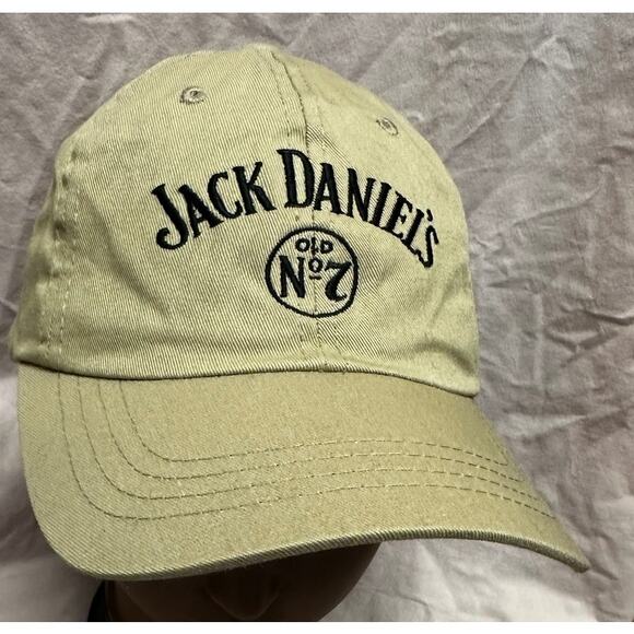 Tan Old No 7 Jack Daniel Whiskey Promotional Baseball Hat/Cap - Picture 1 of 4